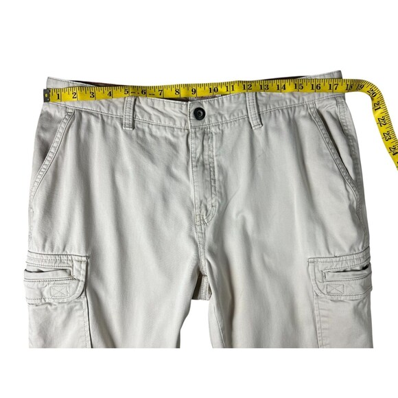 Original Weatherproof Vintage Men's Beige Stacked Pocket Cargo Pants 34 x 27 - Picture 5 of 13